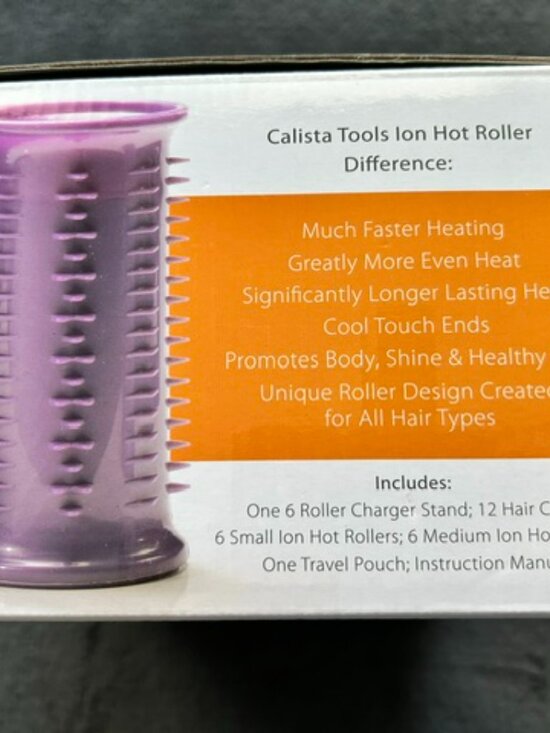 Calista Tools Ion Hot Heating Rollers Short Style Set, Purple